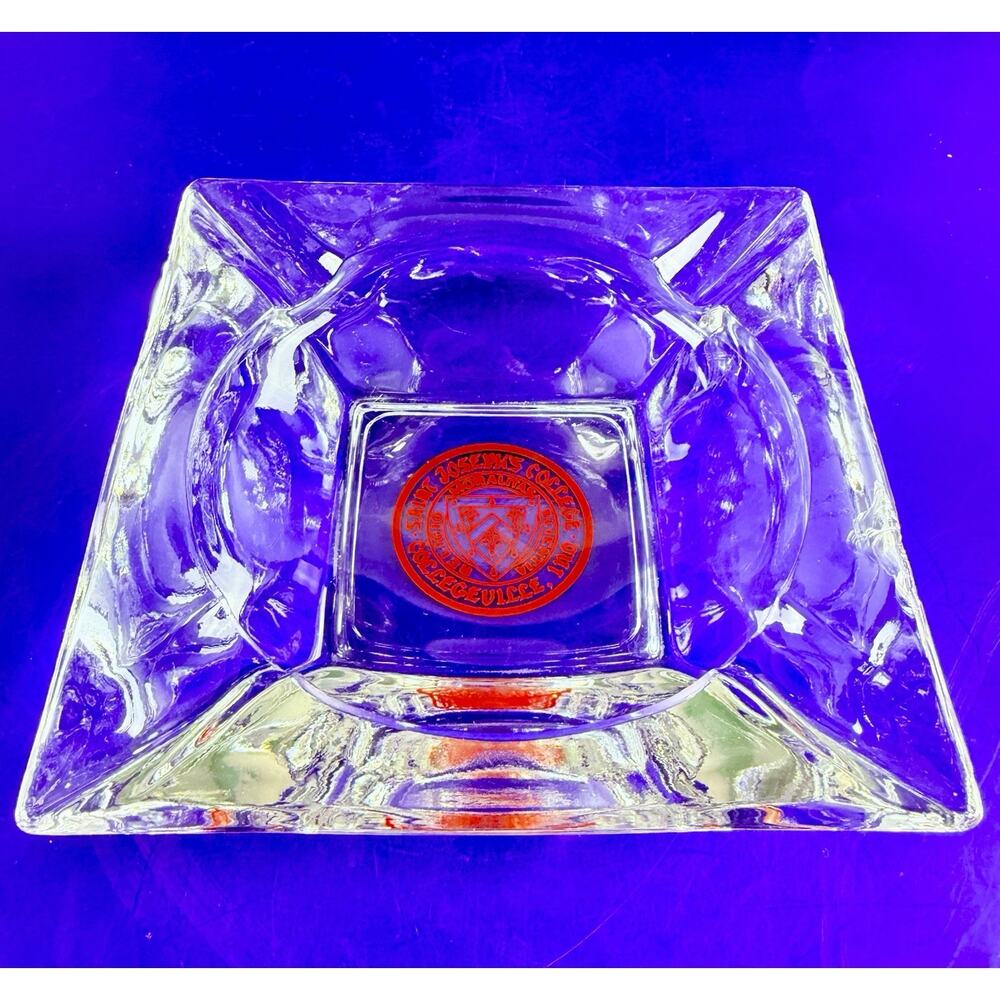 Vintage Advertising Ashtray Saint Joseph’s College in Collegeville IND NOS Cigar